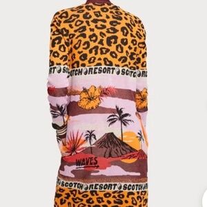 SCOTCH & SODA Avie Long Cardigan Duster Leopard Tropic Size S